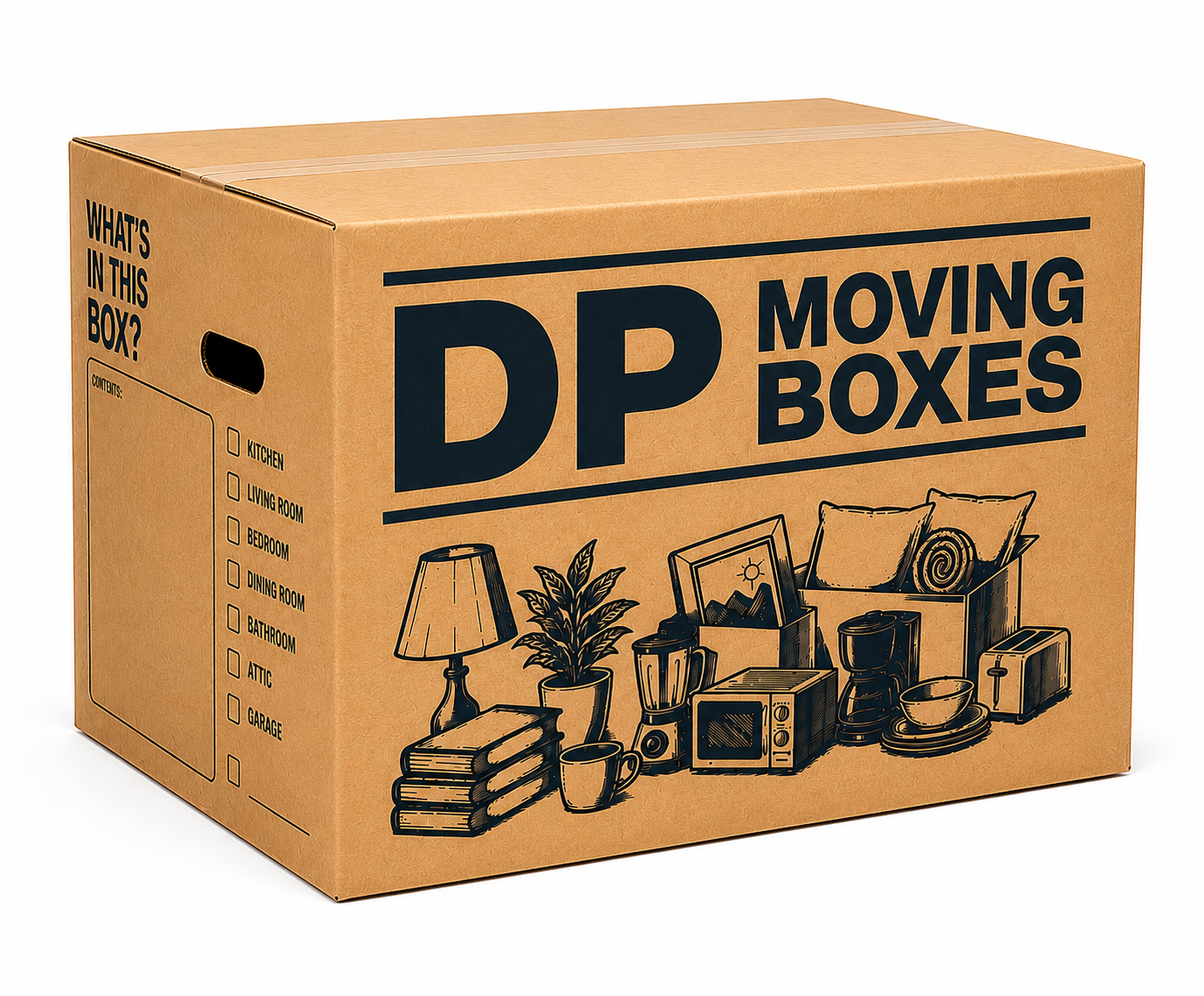 Extra Large Heavy-Duty Cardboard Moving & Storage Boxes
